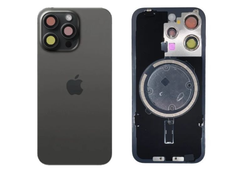 Задня кришка iPhone 15 Pro (зі склом камери) Black Titanium Original PRC 188554 фото