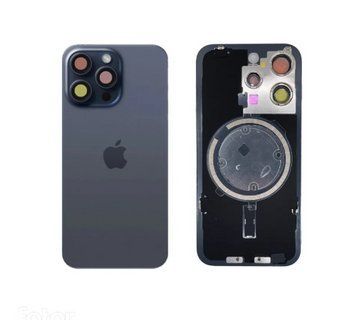 Задня кришка iPhone 15 Pro (зі склом камери) Blue Titanium Original PRC 188555 фото