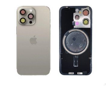 Задня кришка iPhone 15 Pro (зі склом камери) Natural Titanium Original PRC 188556 фото